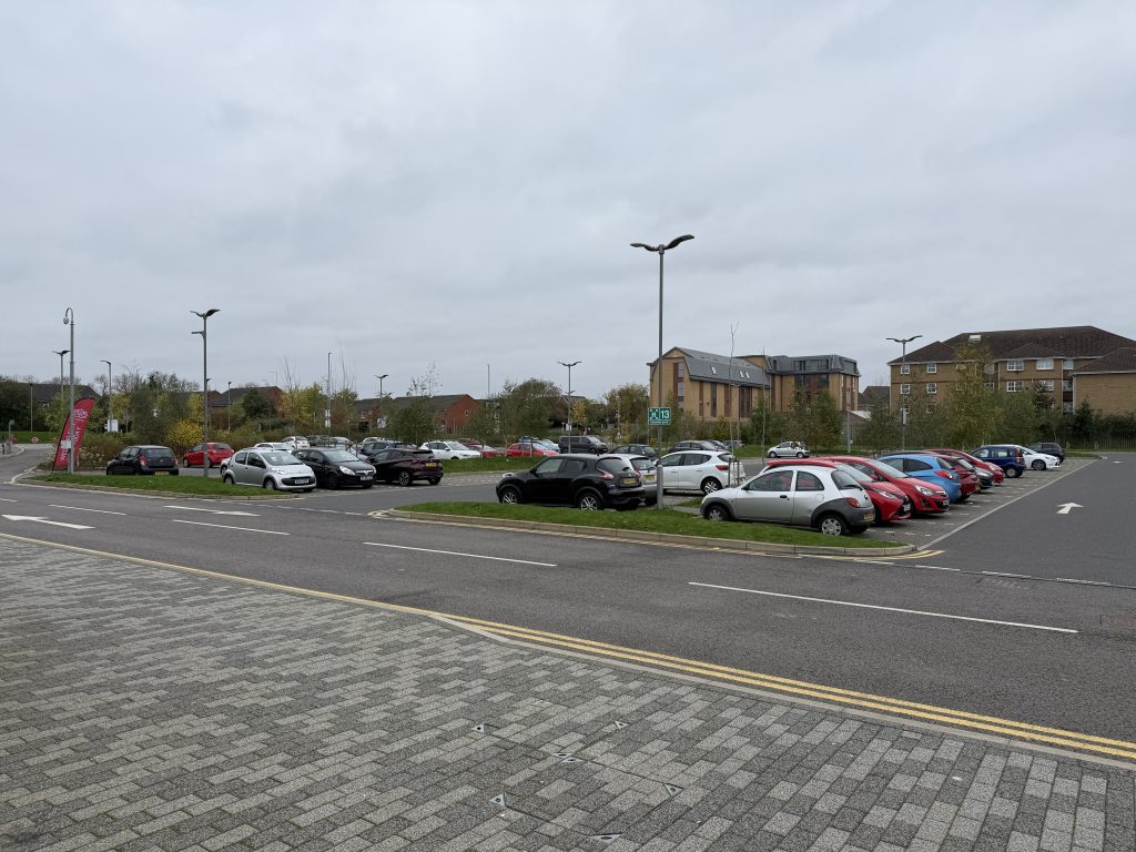 The car park we will be using at the University of Northampton
